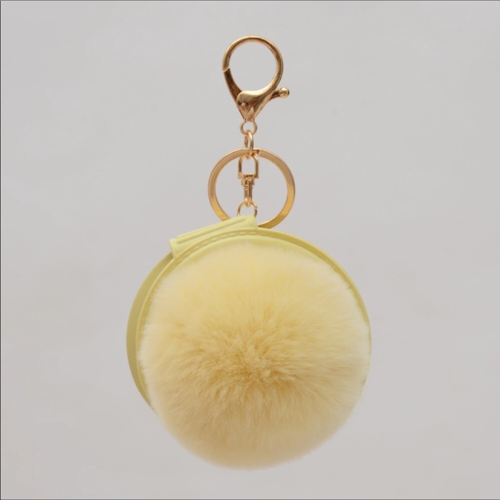 Yellow Pom Mirror